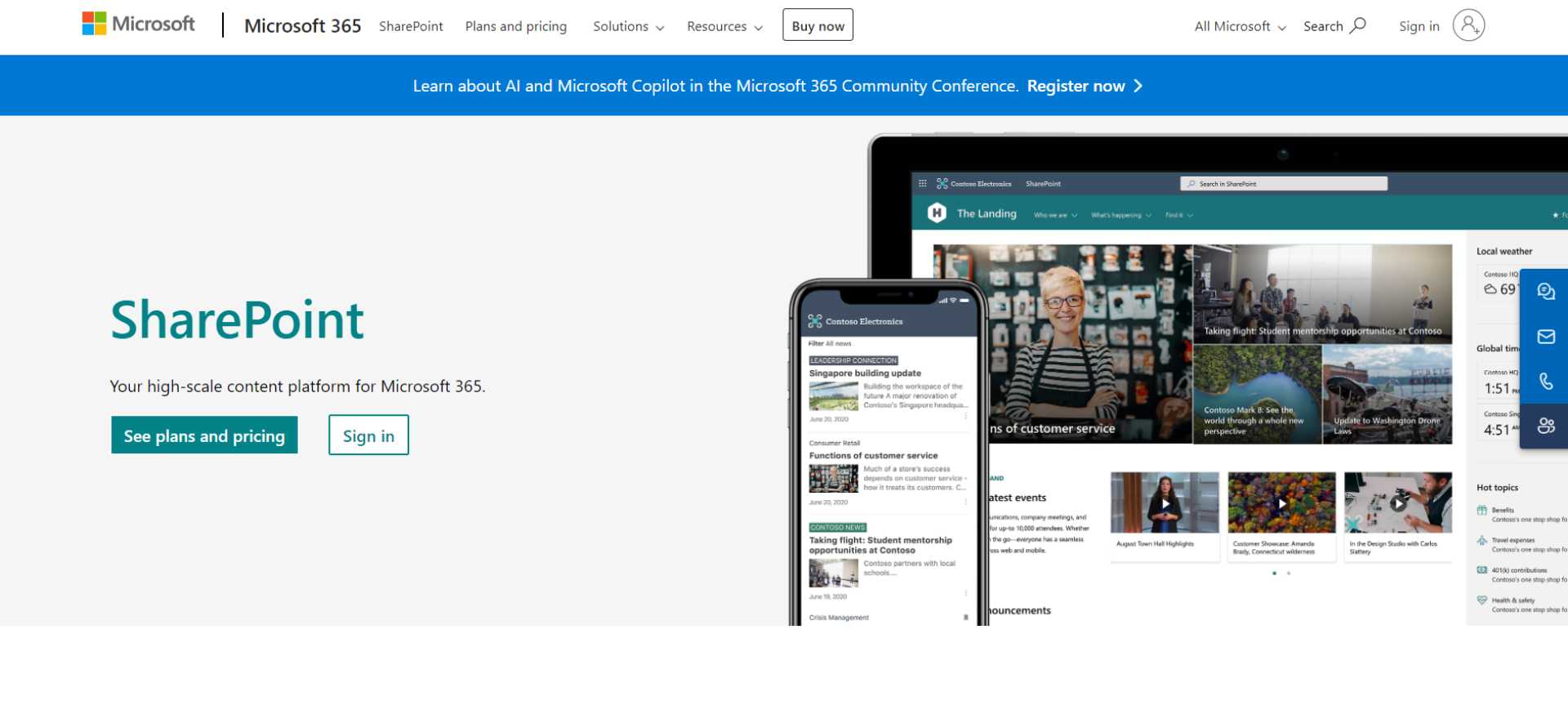 SharePoint header