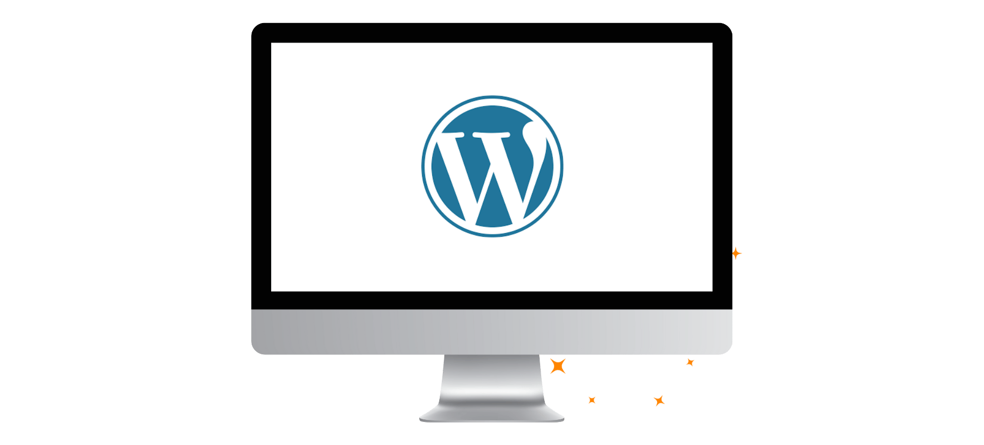 WordPress on a monitor