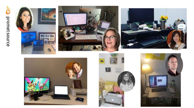 Screenshot of employees and their workspaces