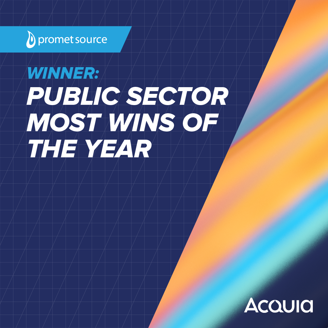 Promet Source Winner: Public Sector Most Wins of the Year by Acquia