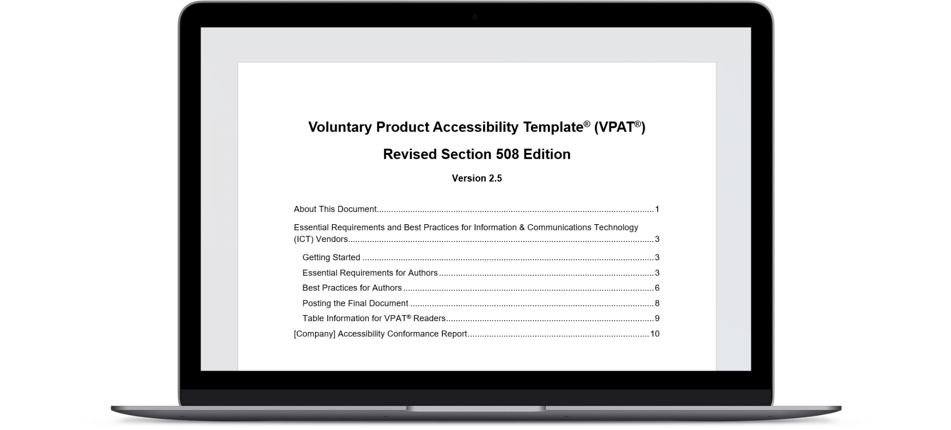 VPAT revised section 508 edition