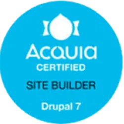 Badge image Acquia Certified Site Builder Drupal 7