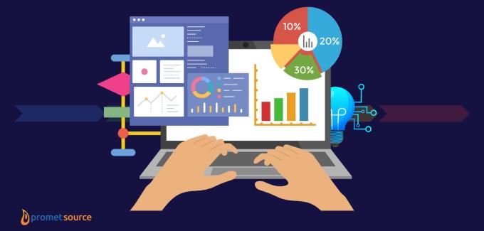 hands on a laptop depicting website analytics