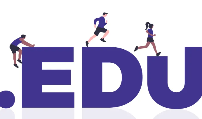 Figures running across a dot EDU