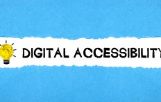 The words: “Digital Accessibility” under a sheet of paper that’s been peeled back.