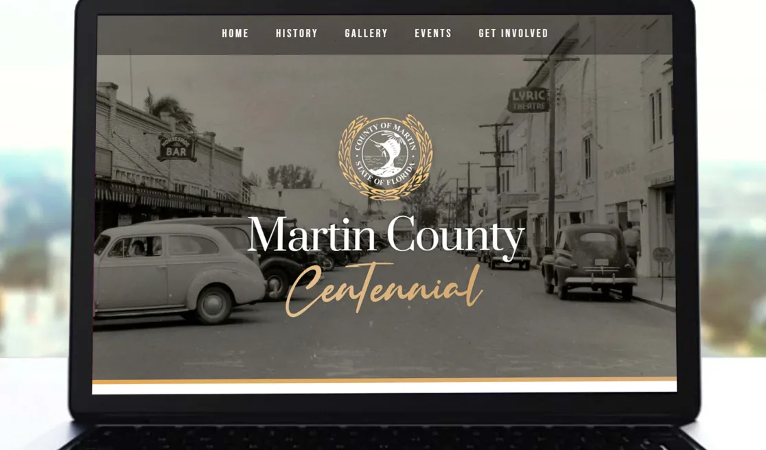 Martin County Florida Centennial Site website cover