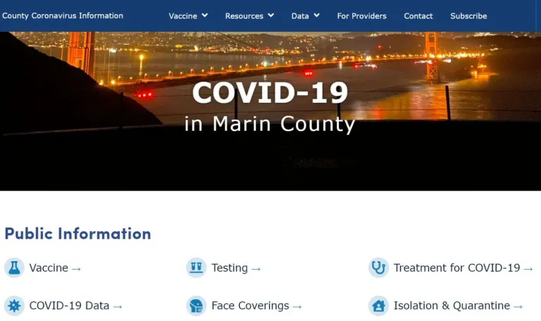 Marin County Covid Header