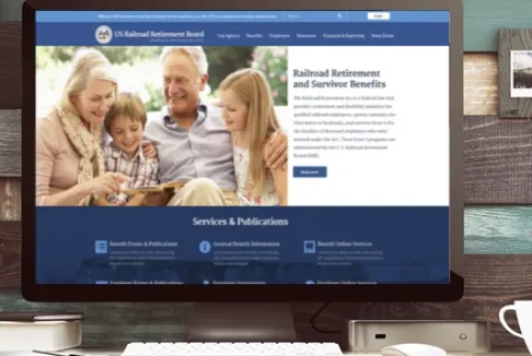 The Railroad Retirement Board website cover