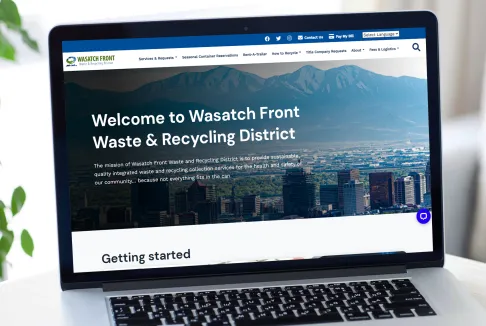 Wasatch Front Waste & Recycling District website cover