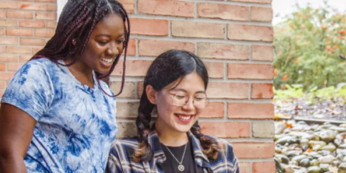 University students studying together