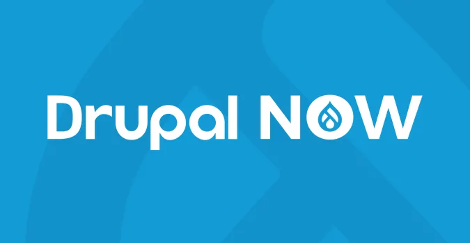 Drupal Now with Drupal 9 logo