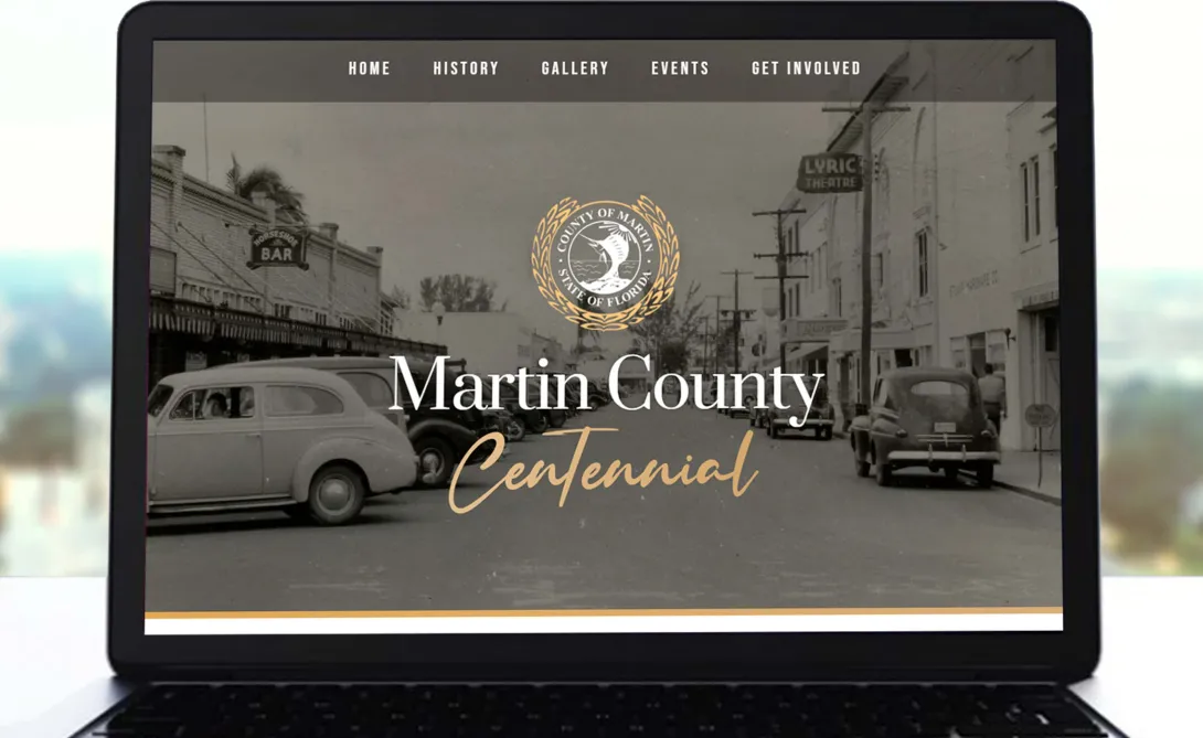 Martin County Florida Centennial Site website cover