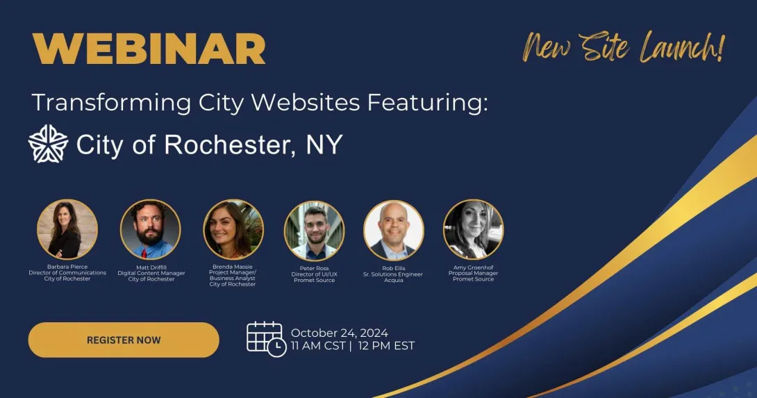 [Webinar] Transforming City Websites Featuring: City of Rochester