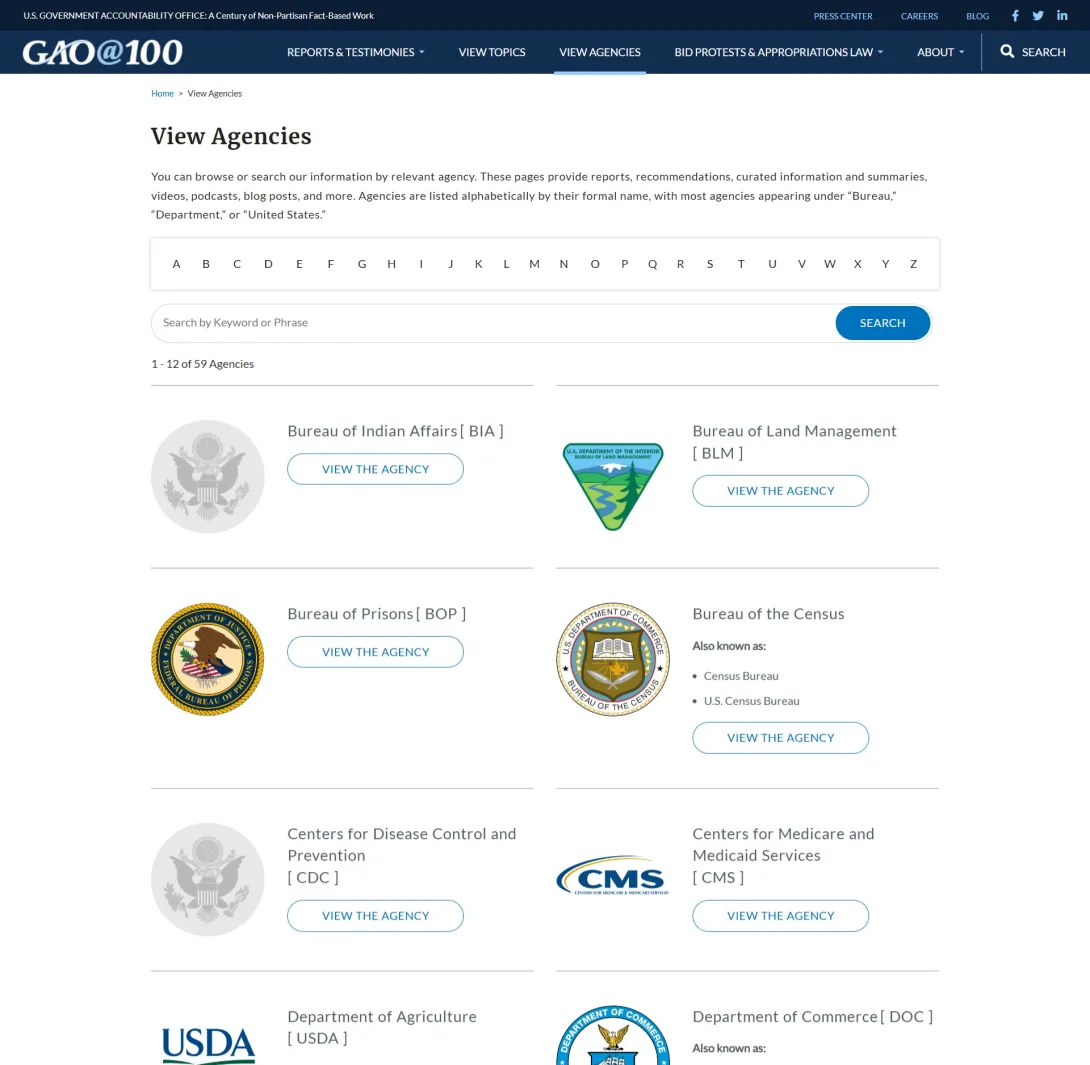 GAO agencies