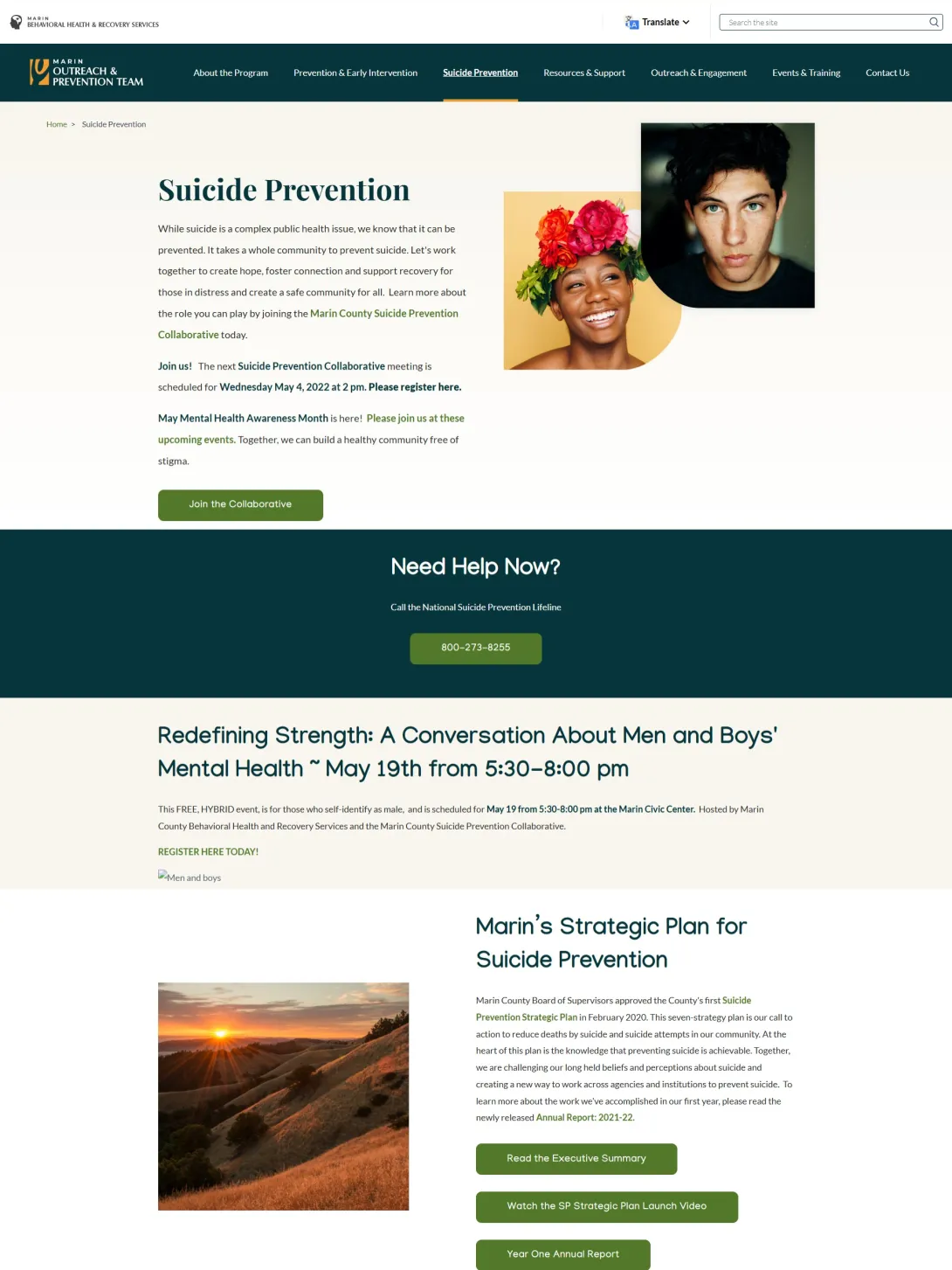 Marin County suicide prevention