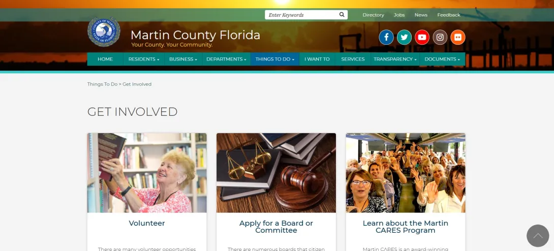 Martin County Get Involved page