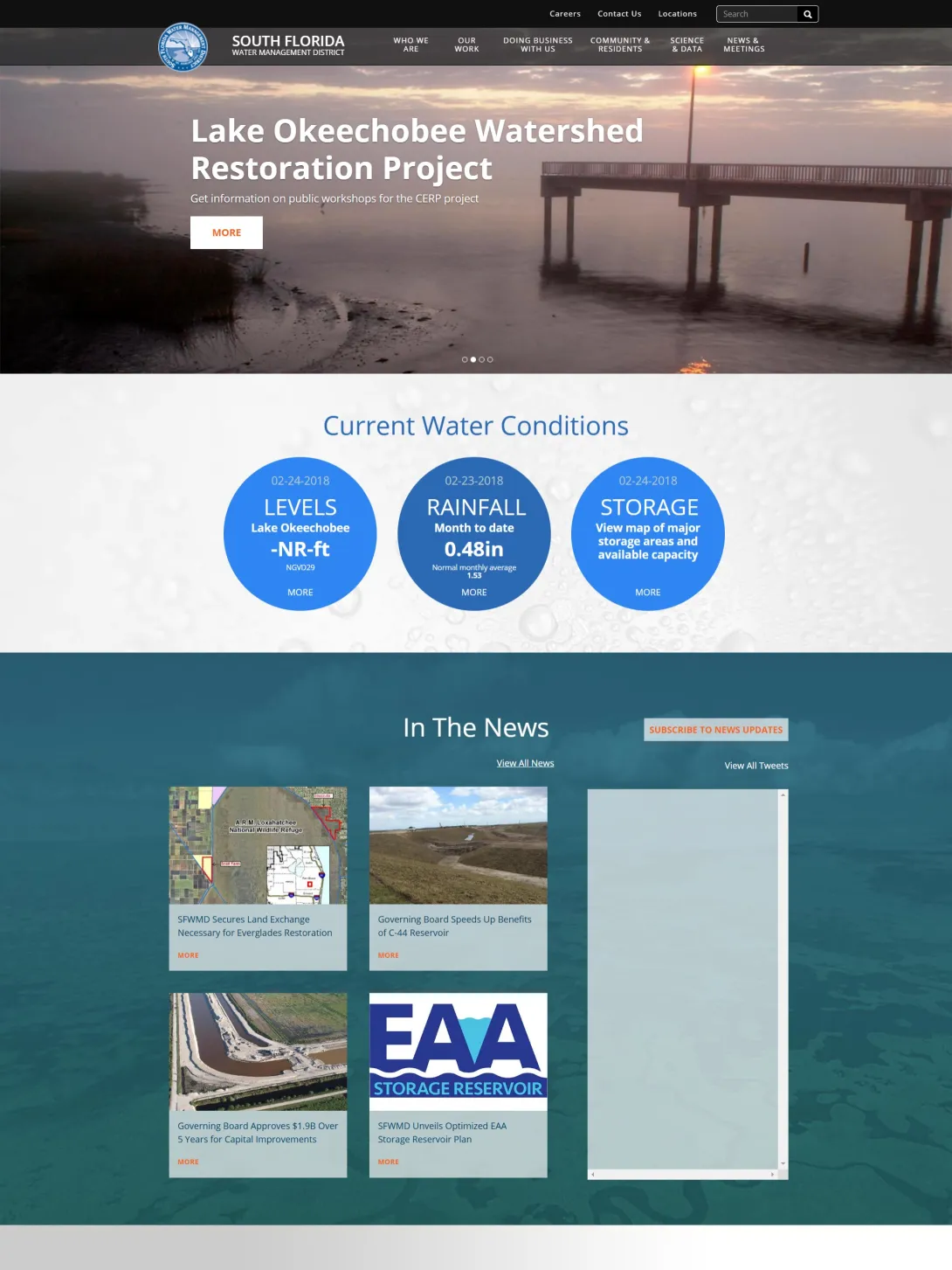 South Florida Water Management District homepage