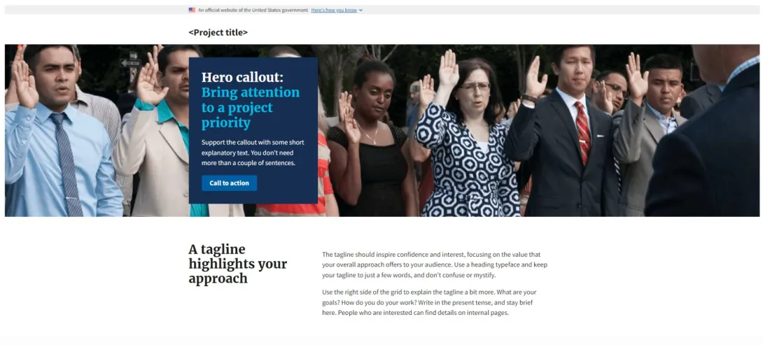 USWDS landing page template