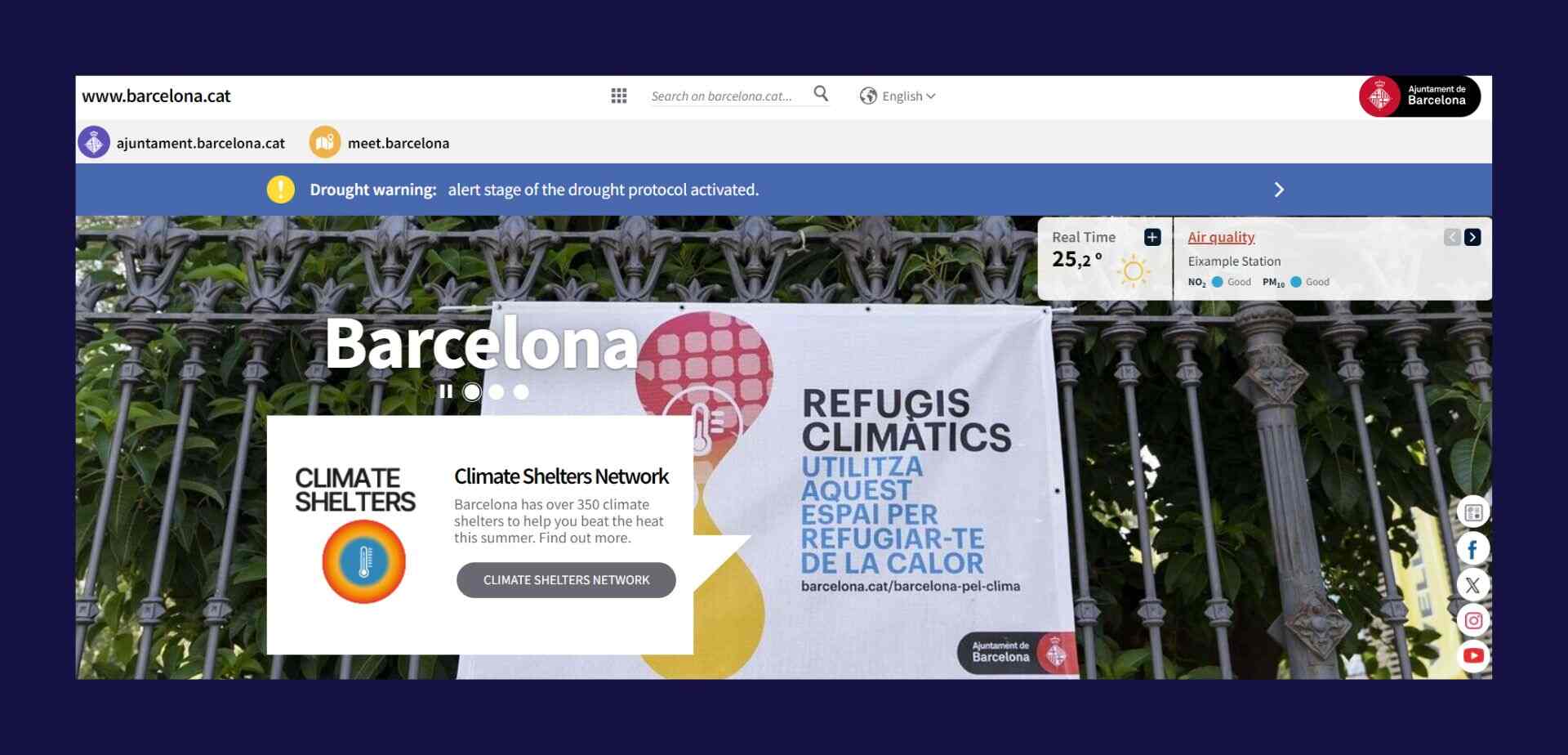 City of Barcelona homepage