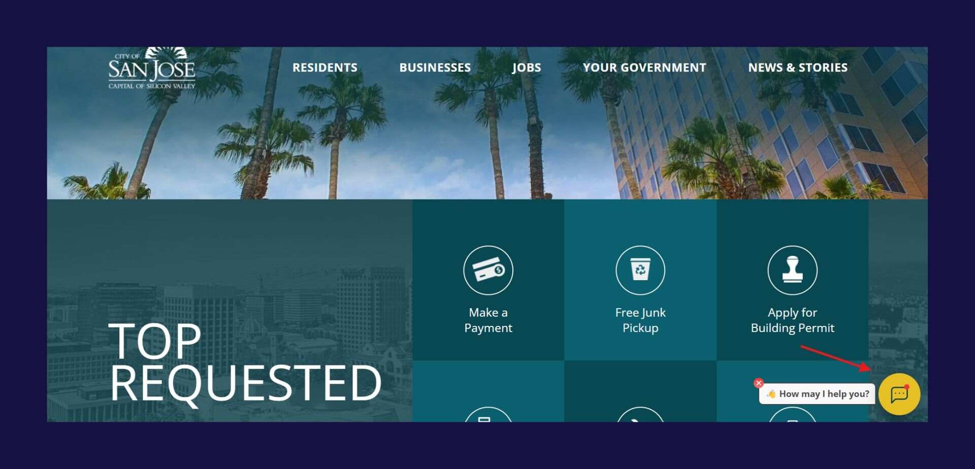 San Jose California homepage