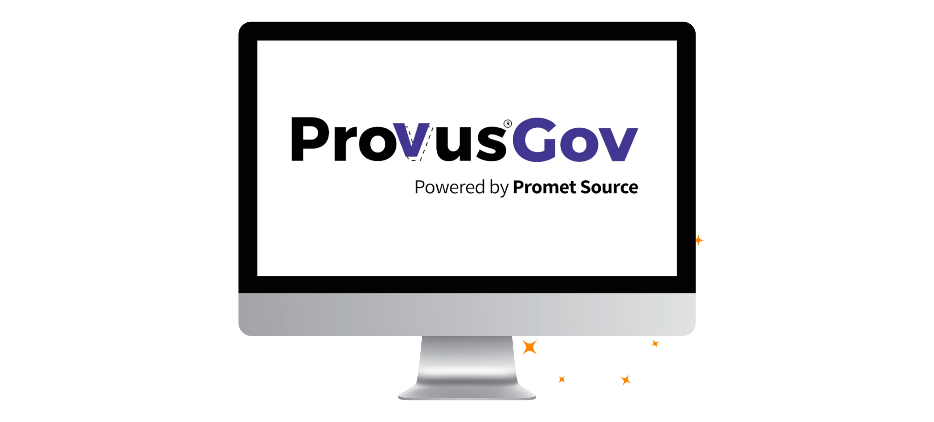 Provus®Gov logo on a monitor